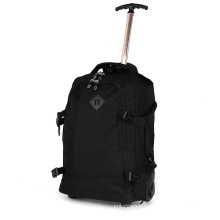 Men Business Trip Outdoor Travel Luggage Two  Wheels Trolley  Backpack  Bags With Aluminium Tube